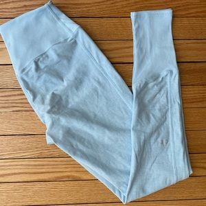 ALO High Waist Alosoft Lounge Legging in Tile Blue/ White Heather